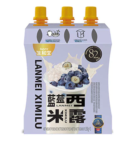 生和堂吸吸甜品蓝莓西米露3连包450g