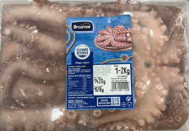 BRASMAR Frozen Cleaned Octopus 1KG-2KG (Per kg)