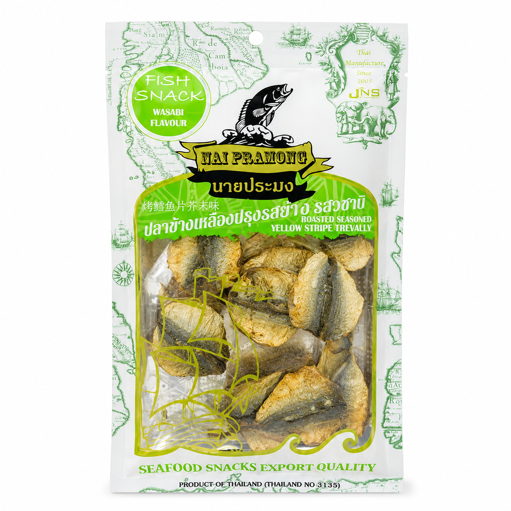 Nai Pramong烤鱼片芥末味40G