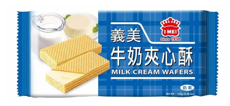 YI MEI Milk Cream Wafers 152G