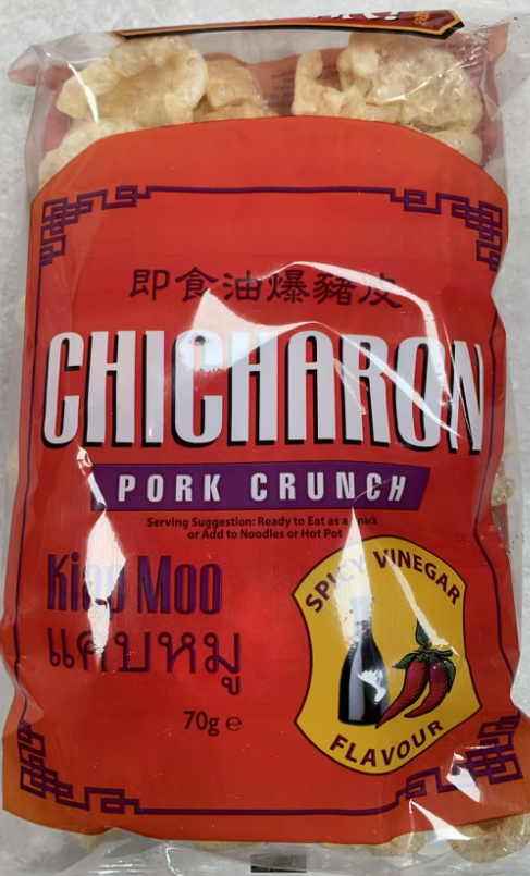 Kain-Na Chicharones Pork Crunch Spicy Vinegar Flav 70g