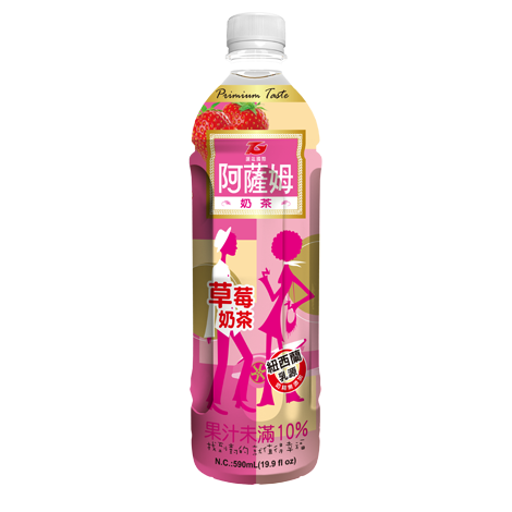 TG阿萨姆草莓味奶茶590ml