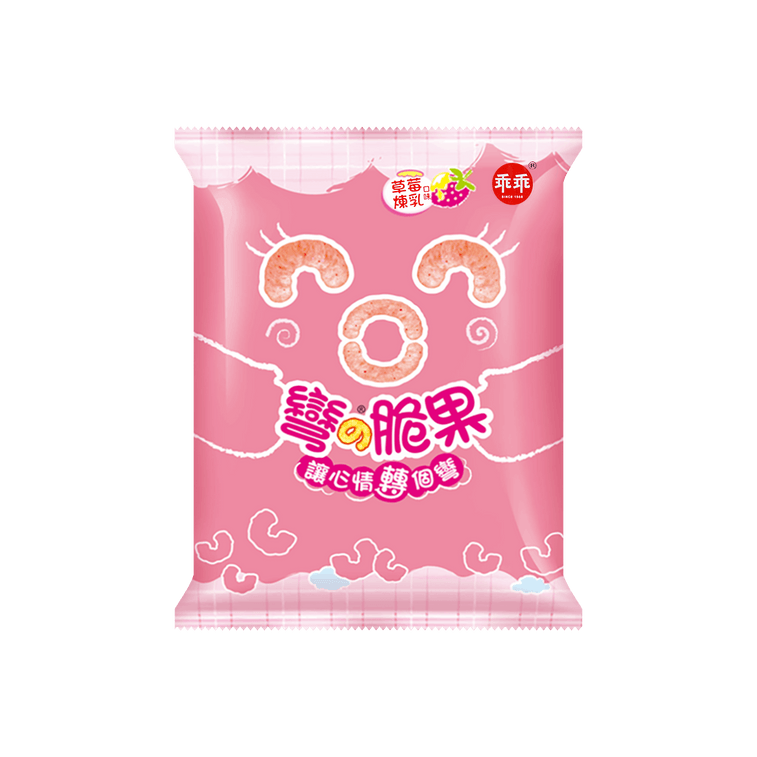 Kuai Kuai Corn Snack Strawberry Condensed Milk Flav 52g
