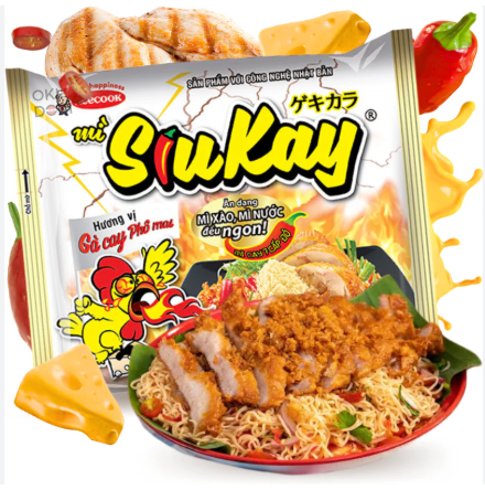 ACECOOK Siu Kay Spicy Cheese Chicken Instant Noodles 127g