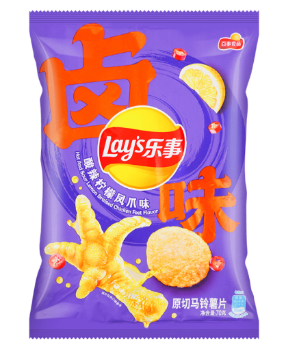 LAY'S Potato Crisps hot&sour lemon chicken feet flav 70g