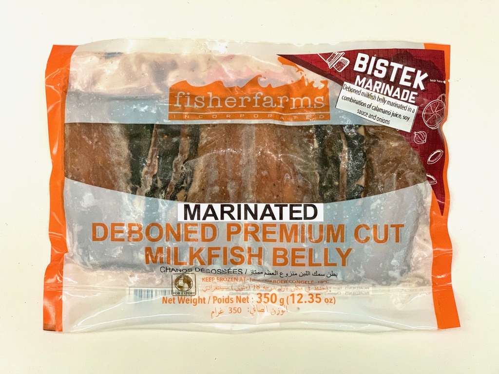 Fisher Farms Bistek Marinated Deboned Premiun Cut Milk Fish 350g