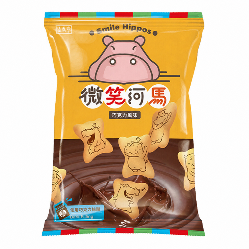 微笑河马巧克力风味曲奇60g