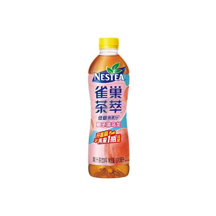 雀巢茶萃桃子清乌龙果茶汁500ml