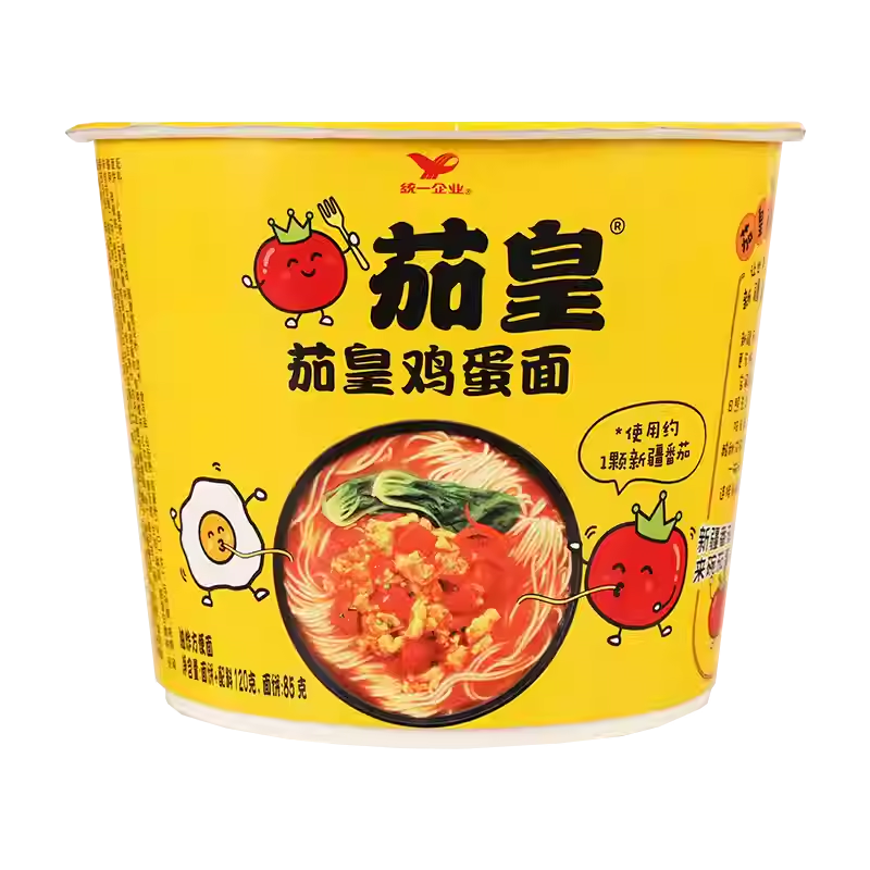 UNIF Qie Huang Instant Noodles-Artificial Tomato and Egg Flavor 127g