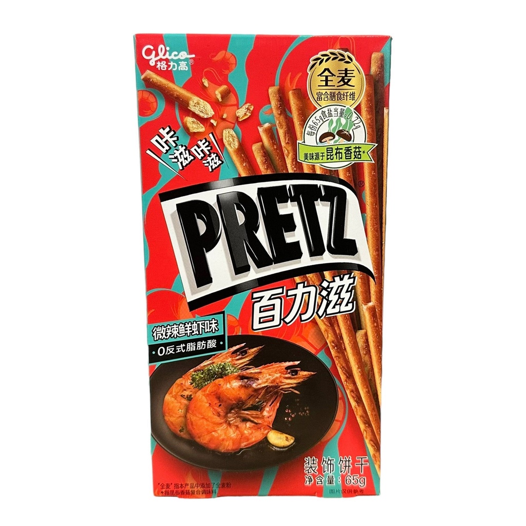 格力高百力滋微辣鲜虾味装饰饼干41g