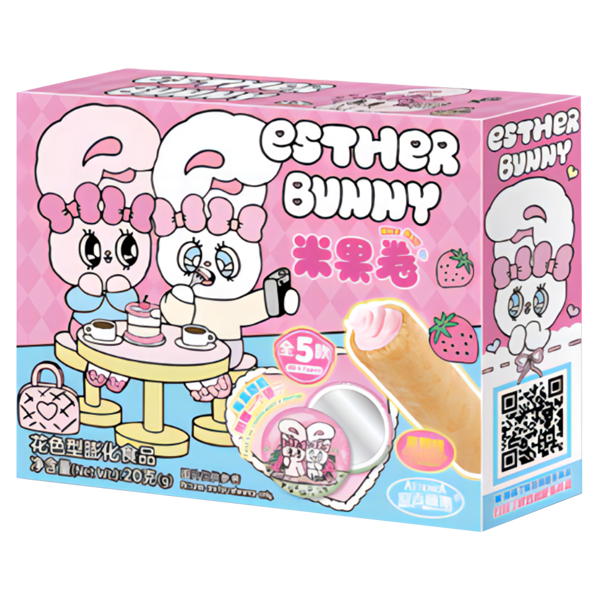 艾丝乐小兔印米果卷草莓味20g