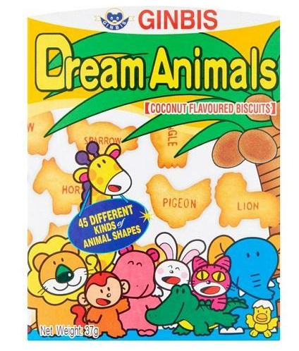 GINBIS DREAM ANIMALS COCONUT FLAVOUR 37g