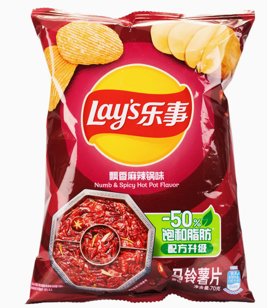 乐事飘香麻辣锅味马铃薯片70g