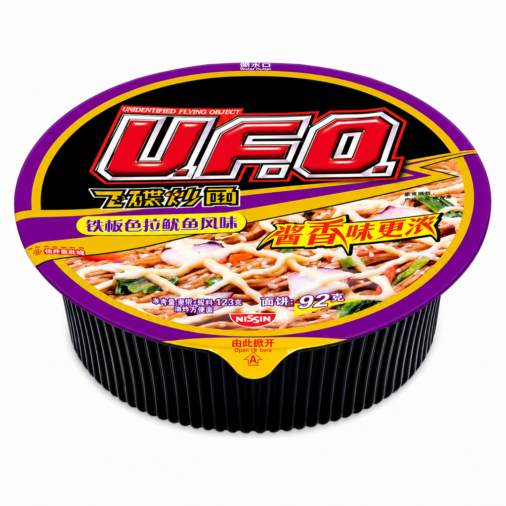 NISSIN飞碟炒面铁板色拉鱿鱼风味123g