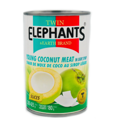 ELEPHANTS Young Coconut Meat in Light Syrup 425G