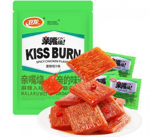 WL Kiss Burn Gluten Snacks-Spicy Chicken 260G