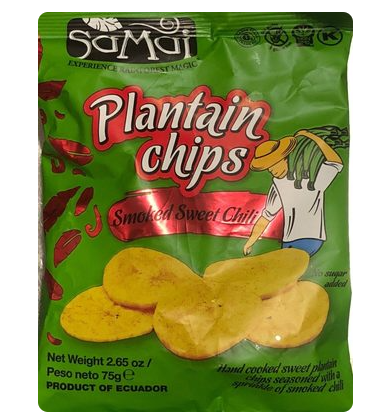 SAMAI Plantain Chips Smoked Sweet Chillis 75G