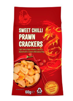 THAI DRAGON Prawn Crackers Sweet Chilli Flavour 60G