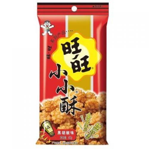 Want Want Mini Fried Rice Crackers Black Pepper Flav 60g