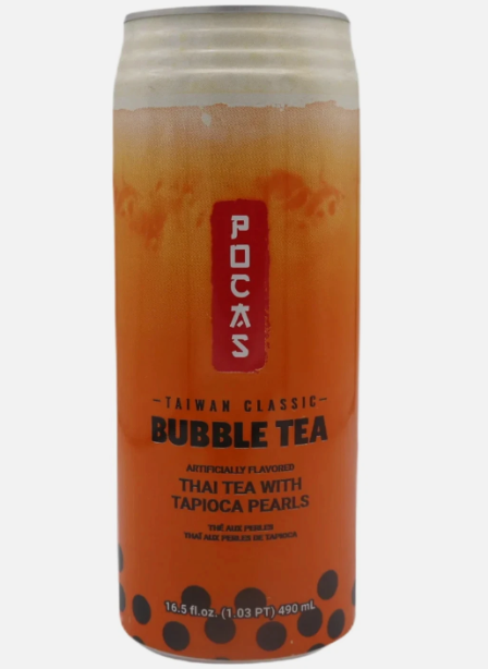Pocas Taiwan Thai Tea Bubble Tea 490ml
