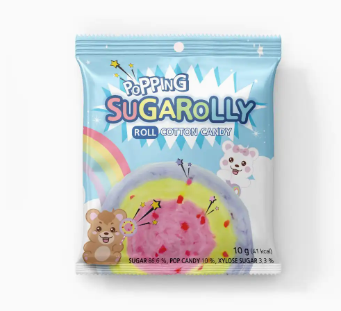 SugarRolly跳跳糖彩虹状棉花糖10g