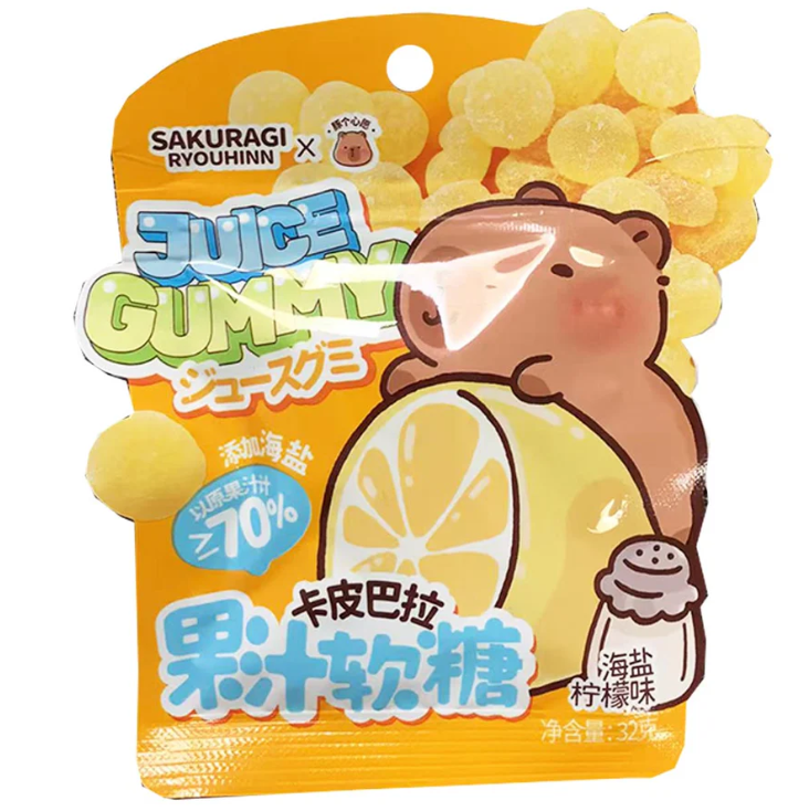 卡皮巴拉果汁软糖-海海盐柠檬32G