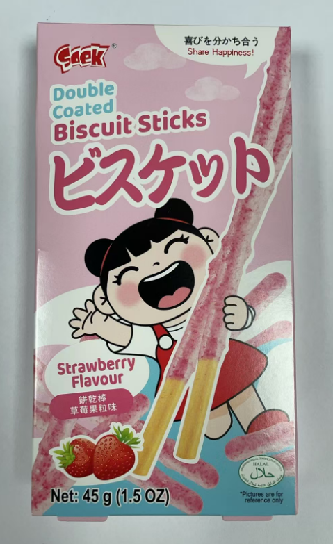 Soek Biscuit Sticks-Strawberry Pieces 45G