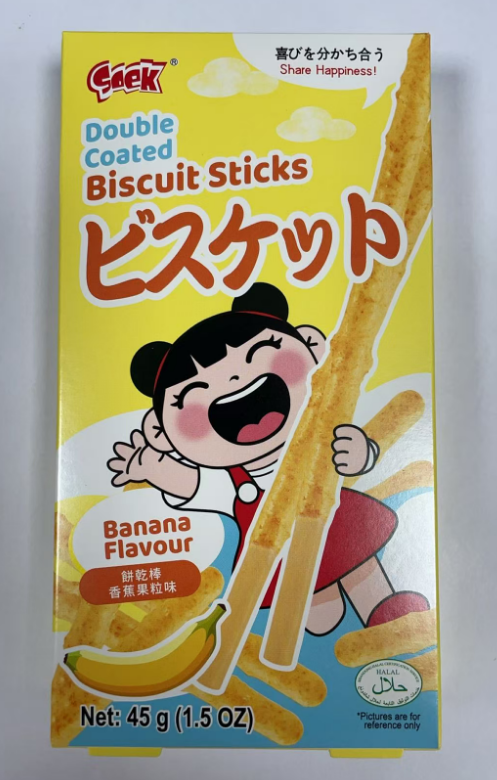 Soek饼干棒-香蕉果粒味45G