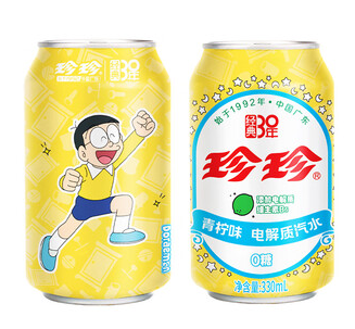 珍珍无糖电解质汽水青柠味330ML