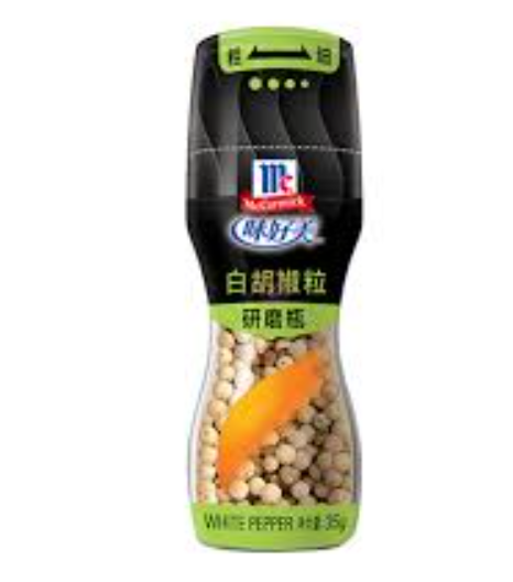 MCCORMICK WHITE PEPPERCORN grinding bottle 35G