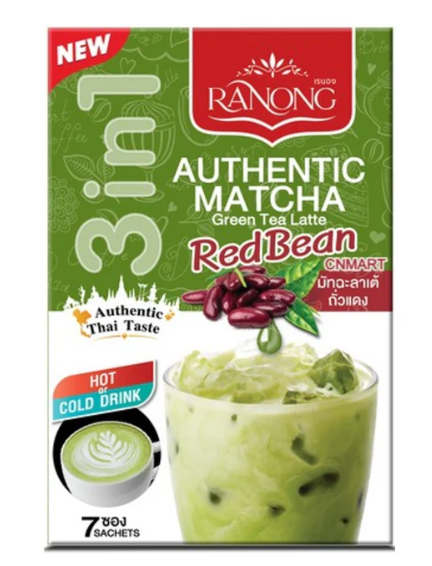 RANONG Matcha Green Tea Latte With Red Bean 175G