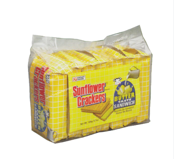 CROLEY FOODS Sunflower Crackers Cream Sandwich But 189g