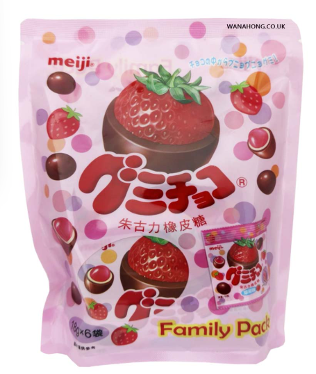 MEIJI Strawberry Gummy Chocolate 108G