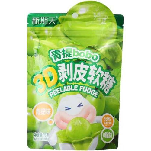 新期天青提bobo3D剥皮软糖75g
