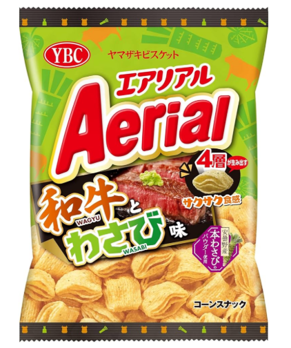 YBC Aerial Four Layer Corn Crisps Wagyu Wasabi Flav 65g