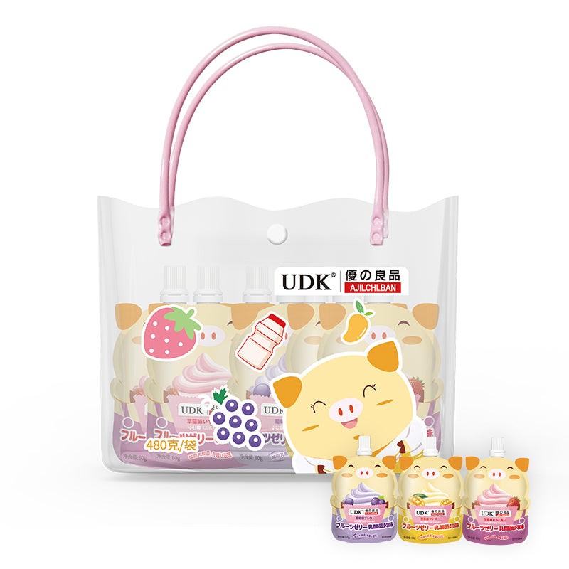 优之良品小U猪乳酸菌风味吸吸果冻480g