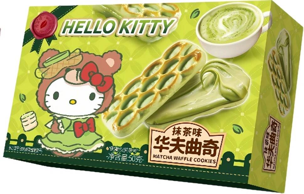 QSS HelloKitty Waffle Cookies Matcha Flav 50g