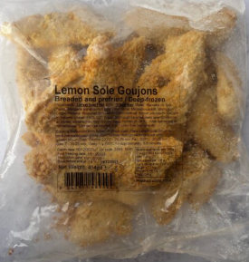 裹面包屑的柠檬鳎鱼柳454G
