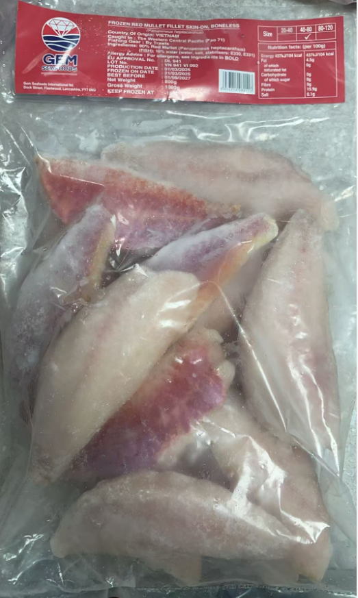 GEM Frozen Boneless Red Mullet (40-80G)  800G