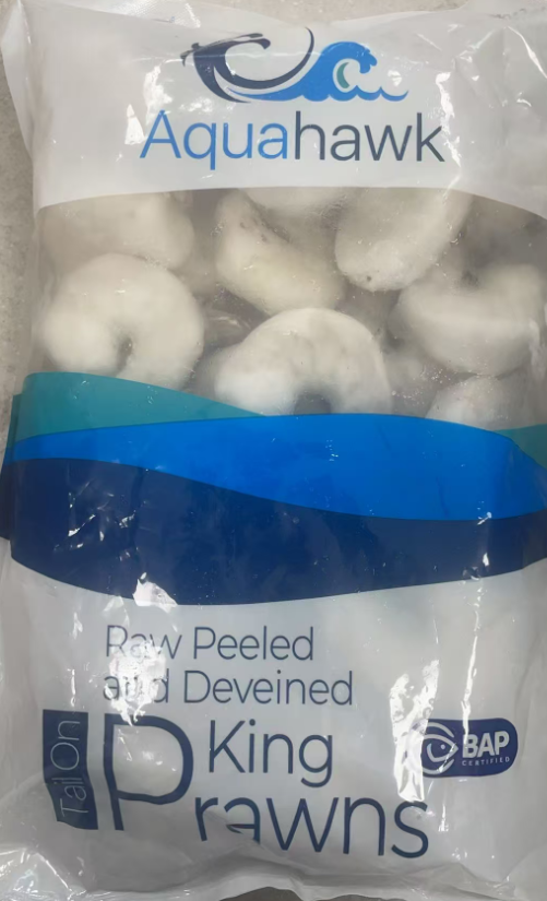 Aquahawk虾仁8-12有尾去皮去虾线1kg