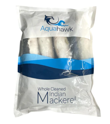 AQUAHAWK Whole Cleaned Indian Mackerel 1KG