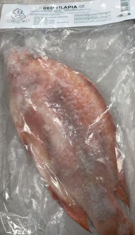 Frozen去内脏去鳞红罗非鱼1条