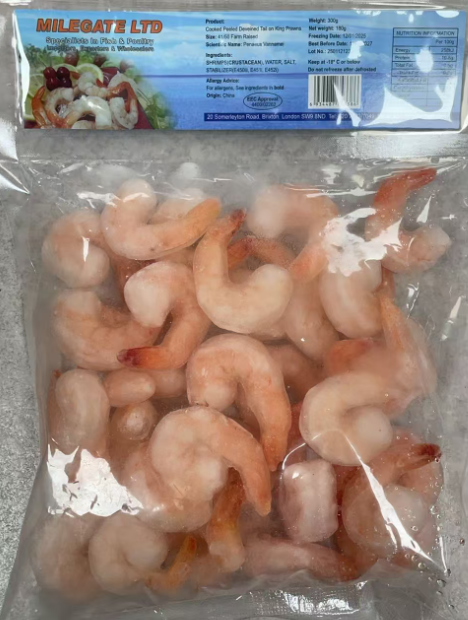 MILEGATE去壳去虾线冷冻熟虾41/50 300G