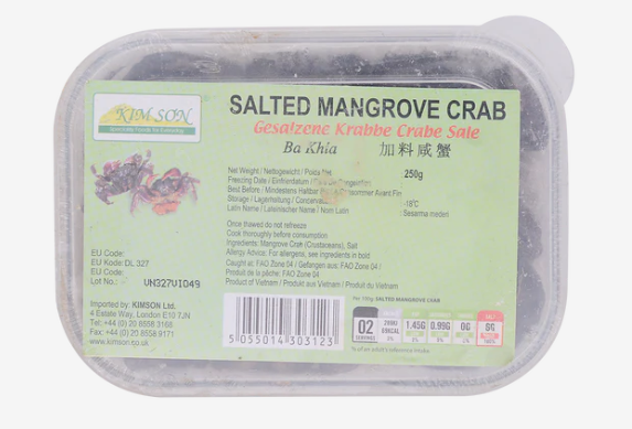 KIM SON Frozen Salted Mangrove Crab 250G