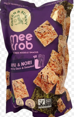 GREEN&SUNNY Thai Crispy Noodle Snacks Japanese Soy Sauce & Seaweed Flavour 60G