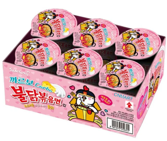 三养辣火鸡意面碗面80g x 6杯