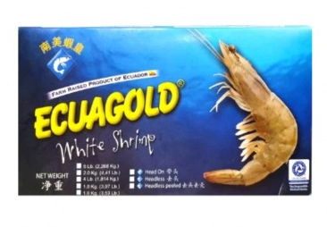 ECUAGOLD Head-on Shell-on Semi IQF Frozen Shrimps 20-30 2KG