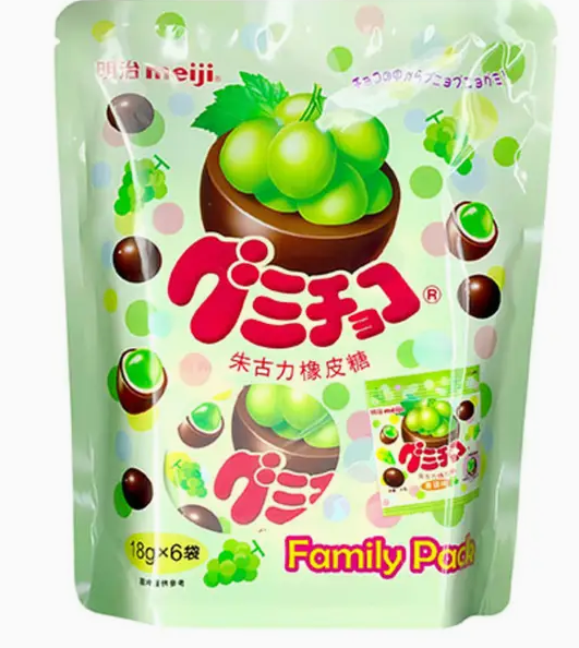 明治朱古力橡皮糖青提味108G