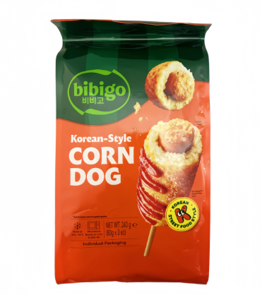 CJ BIBIGO Plant-Based Crispy Corndog 240G