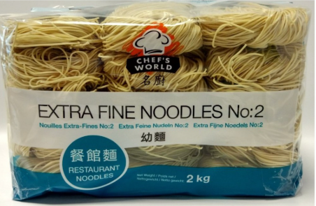 CHEFS WORLD No.2 Extra Fine Noodle 2KG